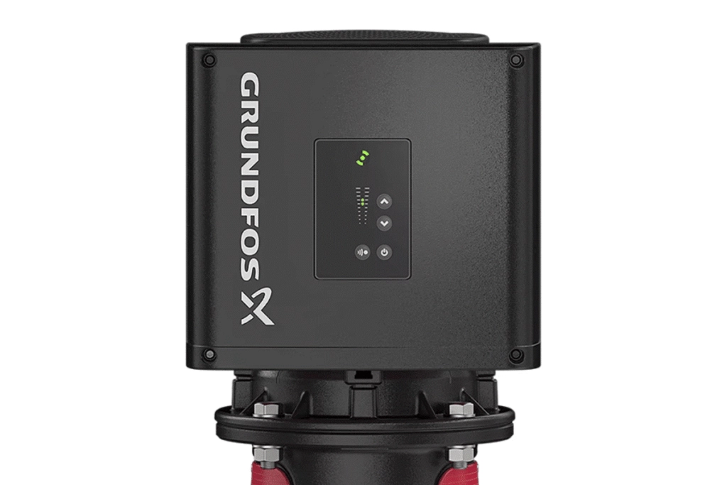 Grundfos water pump installed in a commercial building water system