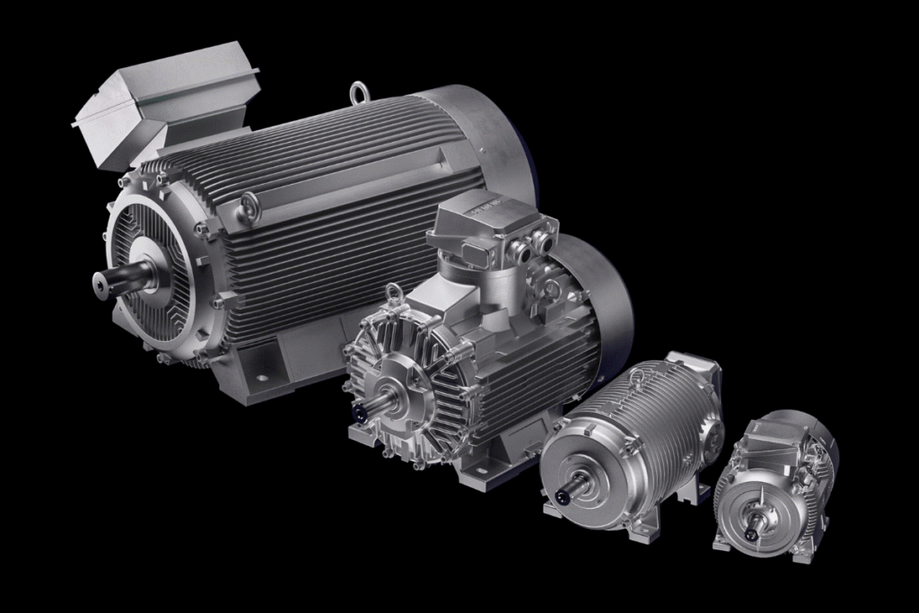 Industrial motor system with Siemens SINAMICS drive for energy saving